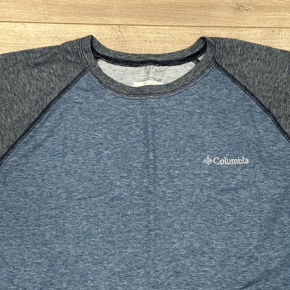 Men’s Columbia Large Crewneck Shirt T-Shirt Navy Blue Long Sleeve Omni-Wick NWT - Picture 5 of 8